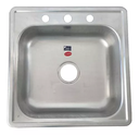 FREGADERO CUADRADO A55X45 CM, 1 PONCHERA, FRC-001, FANAINOX