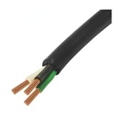 CABLE DE COBRE DE COBRE TSN 3X14, ENGOMADO, COLOR NEGRO