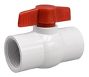 LLAVE DE BOLA ROSCADA 3/4" PVC