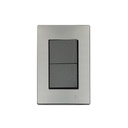INTERRUPTOR DOBLE SERIE INOX BARI