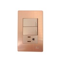 INTERRUPTOR+TOMA DOBLE CON TIERRA OTTONE BARI