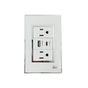 TOMA DOBLE USB SERIE BIANCO BARI