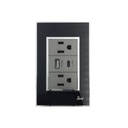 TOMA DOBLE USB SERIE NERO BARI