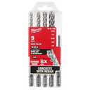 JUEGO DE 5 MECHAS PARA CONCRETO SDS-PLUS 4 CORTES MX4 MILWAUKEE
