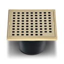 REJILLA CUADRADA LAGOS MIRA 4" X 4" GOLD QM