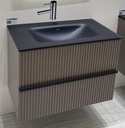 MUEBLE DE BAÑO MARRON PVC 80X48X60CM, C/LAVAMANOS, MUE-36, UNIQUE