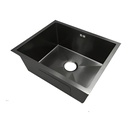 FREGADERO DE LUJO UNA TINA 55X45X22 CM, NEGRO, METALES ALEADOS