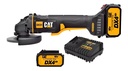 KIT ESMERIL INALAMBRICO 4.1/2", 18V, CON BATERIA 4.0Ah/CARGADOR, DX31, CAT
