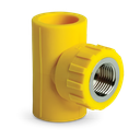 TEE CON ROSCA HEMBRA 32 MM X 3/4", LINEA AMARILLA, DONSEN
