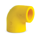 CODO LISO 25 MMX90°, LINEA AMARILLA, DONSEN