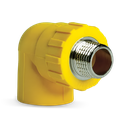 CODO 90° ROSCADO MACHO 20MMX1/2", LINEA AMARILLA, DONSEN