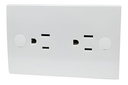TOMACORRIENTE DOBLE 06064,BLANCO 2P/15AMP/ 120V,BLOCK VIMAR