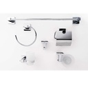 JUEGO DE ACCESORIOS P/BAÑO, CUADRADO SATINADO 50200-CP , OMEGA 
