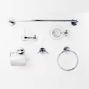JUEGO DE ACCESORIOS P/BAÑO, REDONDO SATINADO 5100-CP , OMEGA 