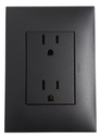 TOMACORRIENTE DOBLE 2P+T 15A AMERICANO NEGRO LINEA VIMAR