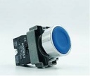 INTERRUPTOR DE BOTON AZUL METALICO CON RETORNO XB2-BA61 1 NO ANDELI