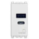 ALIMENTADOR USB 1M A+C 5V 2.4 A 12W BLANCO ARKE VIMAR