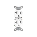 TOMACORRIENTE DOBLE C/TIERRA 2X20AMP BLANCO TANIA