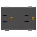 TOMACORRIENTE DOBLE 2P+T 15A 127V USA CARBON MATT NEVE VIMAR