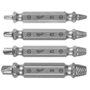 JUEGO DE EXTRACTORES TORNILLOS D/ACERO 4 PZAS MILWAUKEE