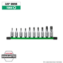 JUEGO DE DADOS C/PUNTAS TORX 13 PZAS 1/4"-3/8" MILWAUKEE