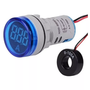 BOMBILLO PILOTO AZUL C/MEDIDOR 0-100 AMP 22MM TOSUN