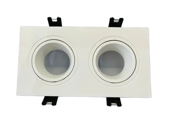 ACCESORIO DOBLE PARA EMPOTRAR DICRÓICO WH, ILUMINAK