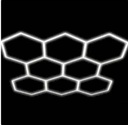 KIT DE 8 HEXAGONOS P/TECHO  HIVE 6500K ILUMINAK 