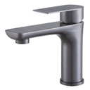 GRIFERIA MONOMANDO PARA LAVAMANOS BAJO GRIS ZINC PRI-064GG METALES ALEADOS
