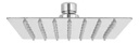 REGADERA ULTRA DELGADA CUADRADA CROMADA DE LUXE 6" MET-334 METALES ALEADOS