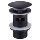 DESAGUE PARA LAVAMANOS PUSHBOTON NEGRO SIN REBOSADERO DES-0219 METALES ALEADOS