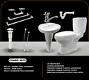 COMBO SALA DE BAÑO (SANITARIO Y LAVAMANOS DE PEDESTAL C/ACCESORIOS)  COMBO-WC2 METALES ALEADOS 