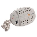 PROTECTOR MULTITOMA 6 TOMAS 120V, GSM-MT120SE, C/CABLE, EXCELINE