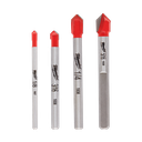 JUEGO DE 4 MECHAS PARA CERAMICA Y VIDRIO 1/8" A 5/16"  MILWAUKEE