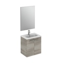 MUEBLE 50 STREET 2C 35 GRIS ARENADO 50X50X35CM, INCLUYE ESPEJO, ROYO