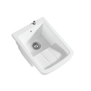 BATEA DE CERAMICA SOBREPONER 580X430X400MM + DESAGUE, KUBO
