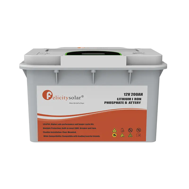 BATERÍA DE LITIO LIFEPO4 2.56KWH 200A 12V. BMS INTELIGENTE. 6000 CICLOS FELICITY