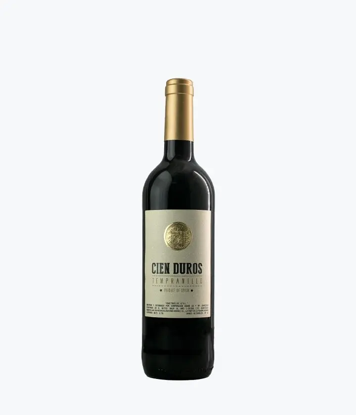 BOTELLA VINO CIEN DUROS TEMPRANILLO