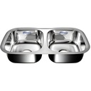 [90.01.FR107-6] FREGADERO BT 78X2P, 2 PONCHERA, FANAINOX