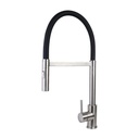 [79.02GF700] FREGADERO MANG. NEGRO Y BLANCA INOX MONOMANDO MANG. EXTRAIBLE FP