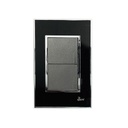 [60.15.INT0502] INTERRUPTOR DOBLE SERIE NERO BARI
