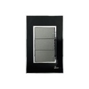 [60.15.INT0503] INTERRUPTOR TRIPLE SERIE NERO BARI