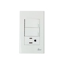 [60.15.INT0112] INTERRUPTOR DOBLE+TOMA CON TIERRA SIMPLICE BARI