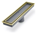 [79.QM.88.300.12GD] REJILLA LINEAL LAGOS 12"X3" (INSERTO DE BALDOSA) GOLD QM