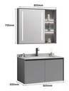 [06.07.KDGW50E] GABINETE ESPEJO 50X80 C/LAVAMANOS+GRIFERIA+KIT +TORNILLOS, KDGW50E, KUBO