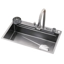 [79.77.FRE.01.14] FREGADERO MULTIFUNCIONAL UNA TINA, 75X46X22 CM, ACERO INOXIDABLE BRUSH DIAMANTE SOBRE TOPE, FRE.01.14, BARI