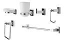 [79.M2161] JUEGO ACCESORIOS BAÑO CUADRADO 6 PZAS LAGO MHILER