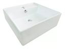[06.01.8760] LAVAMANOS CERAMICA BLANCO SOBRE TOPE, 41X41X15,8760, RIVER