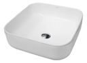 [06.01.8761] LAVAMANOS CERAMICA BLANCO SOBRE TOPE, 58X49 CM, 8761, RIVER