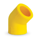 [79.14.DSE102A] CODO LISO 25 MMX45°, LINEA AMARILLA, DONSEN